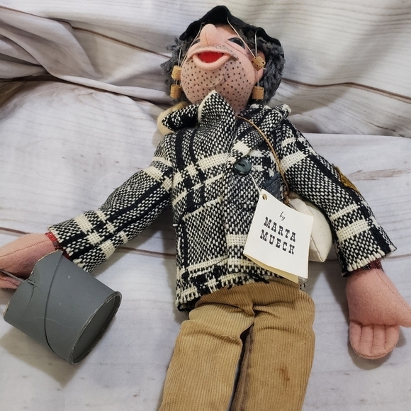 Vintage Australian Aussie Swagman Nomad Handmade Plush Doll 19 Inch Marta Mueck - Picture 4 of 10